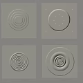 Round-stillness ceiling 3d model