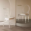 Elegant Transparent Dining Chairs With White Cushion And Modern Acrylic Frame Design