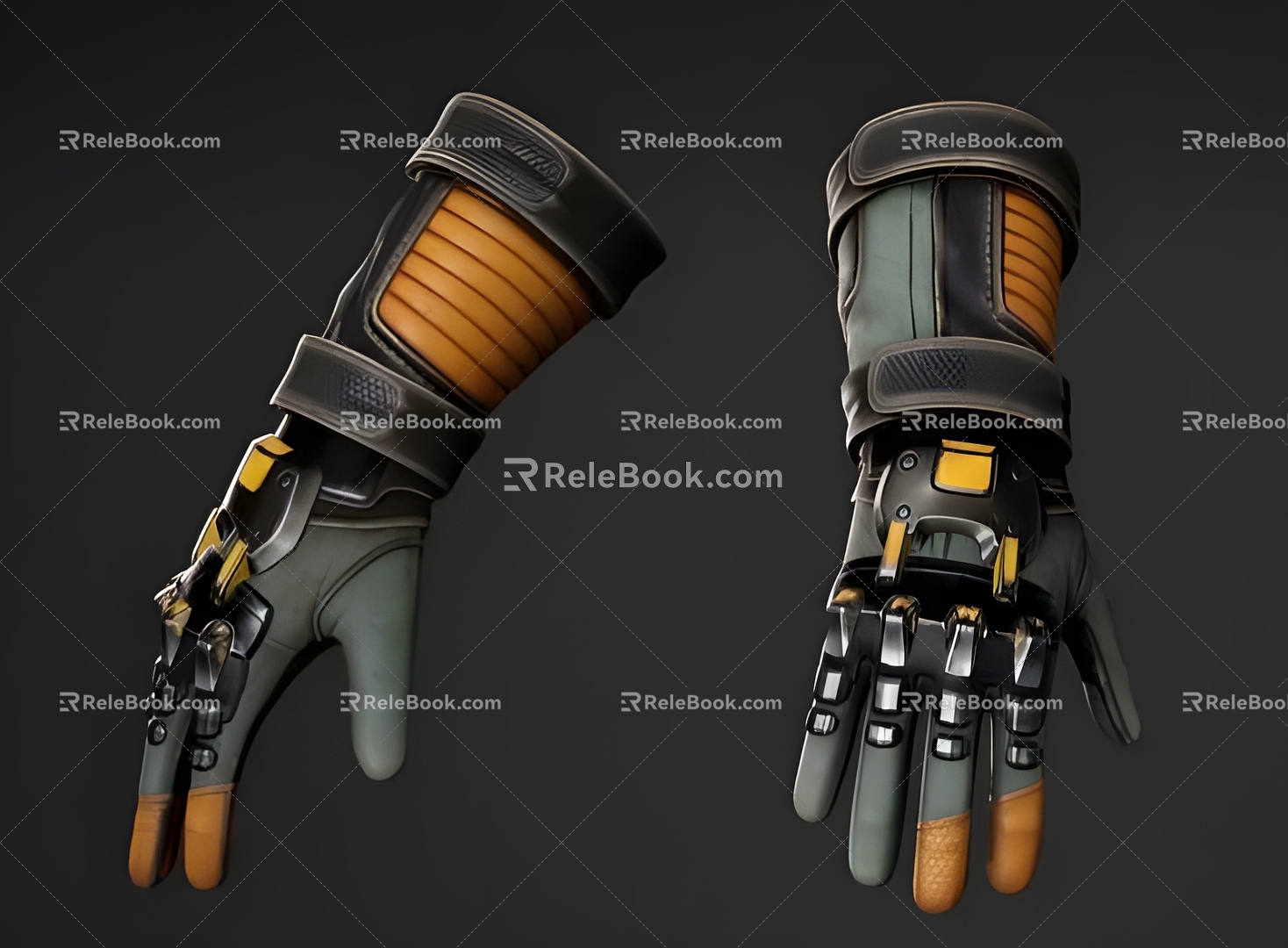 Modern Gloves Modern Realistic Gloves Protective Gloves Leather Gloves Game Props 3d model