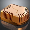 Elegant Golden Striped Household Item with Modern Curved Design for Home Use