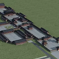 Traditional Chinese Ancient Architecture Complex With Symmetric Courtyard Layout And Classic Tile Roofs