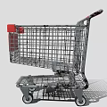 Shopping Cart With Business Best Label And Metal Frame Wheels