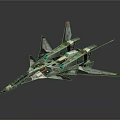 Futuristic Spacecraft Model With Advanced Aerospace Design And Cosmic Features