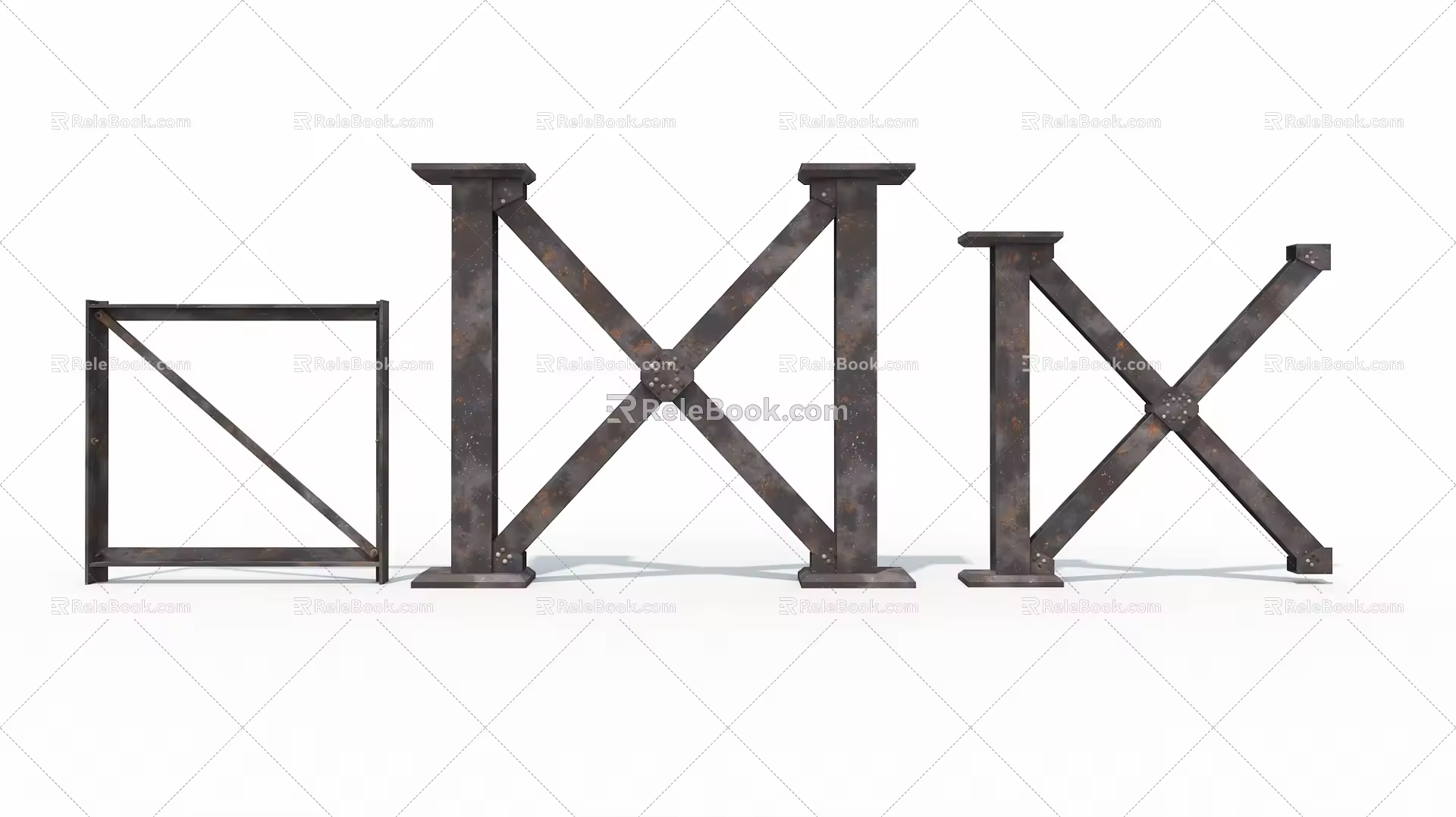 Steel structure support structure 3d model