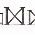 Steel structure support structure 3d model