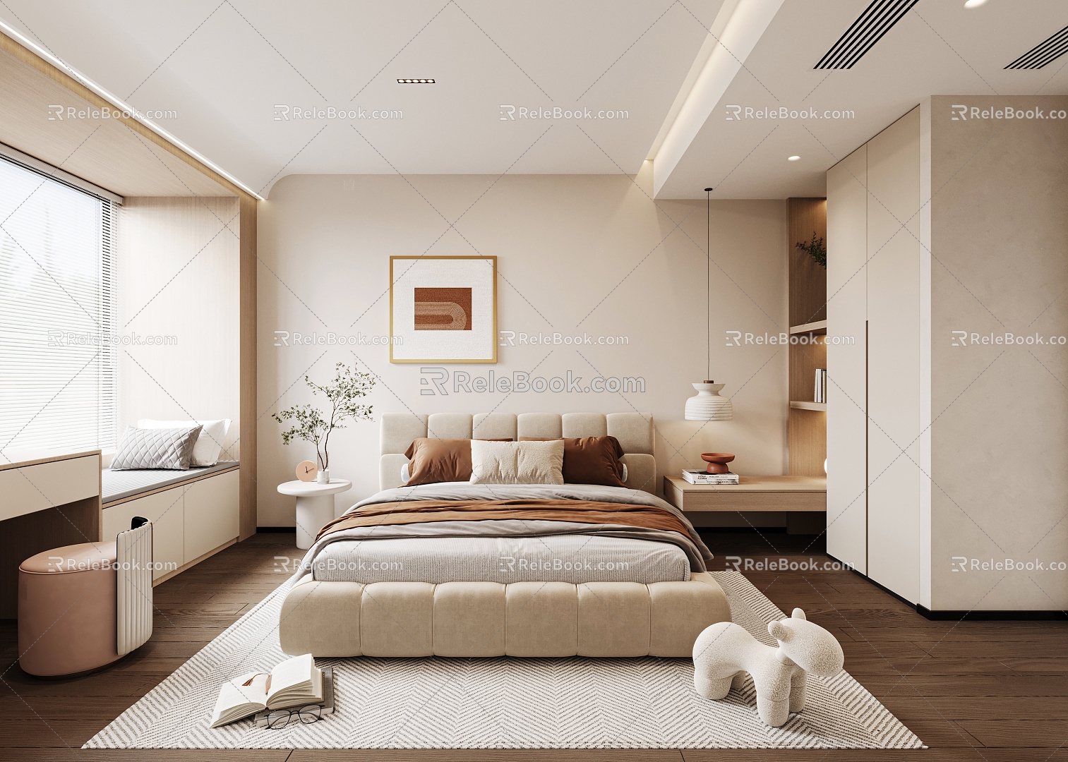 Modern Bedroom Simple Bedroom 3d model