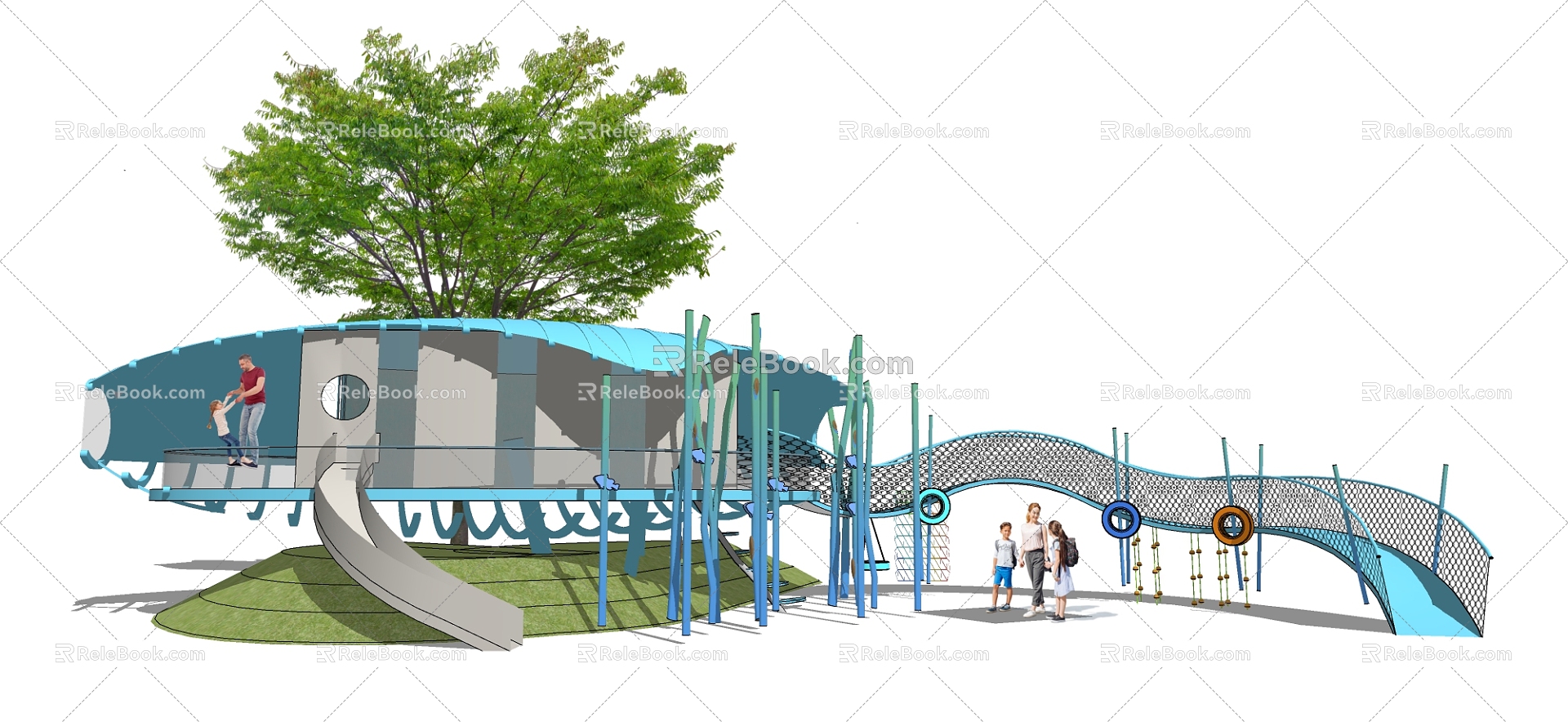 modern slide 3d model