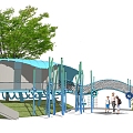 modern slide 3d model