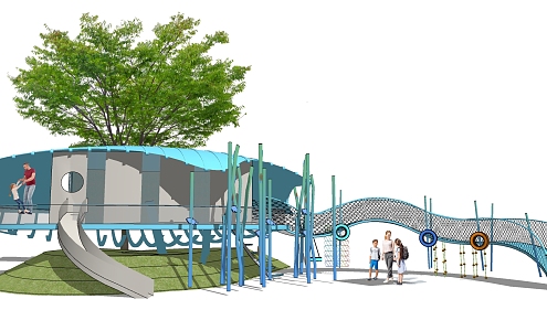 modern slide 3d model