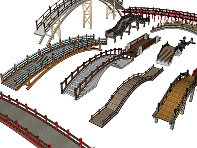 New Chinese Bridge 3d model