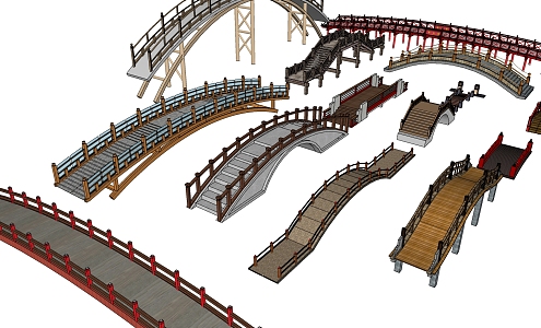 New Chinese Bridge 3d model