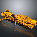 Yellow Heavy Duty Crane Truck With Multiple Wheels For Industrial Construction