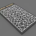 Abstract Grid Shape Design With White Geometric Lines On Dark Background
