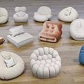 Various Styles of Comfortable Bean Bag Chairs with Different Colors for Living Room Decor