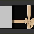 Open Black Gift Box With Shiny Gold Ribbon Bow For Daily Use