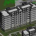 Modern Residential Building With Contemporary Facade Large Windows And Landscaped Gardens