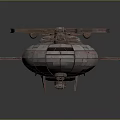 Detailed 3D Sci Fi Spaceship Model With Futuristic Structure And Design