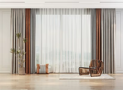 Modern Curtains 3d model