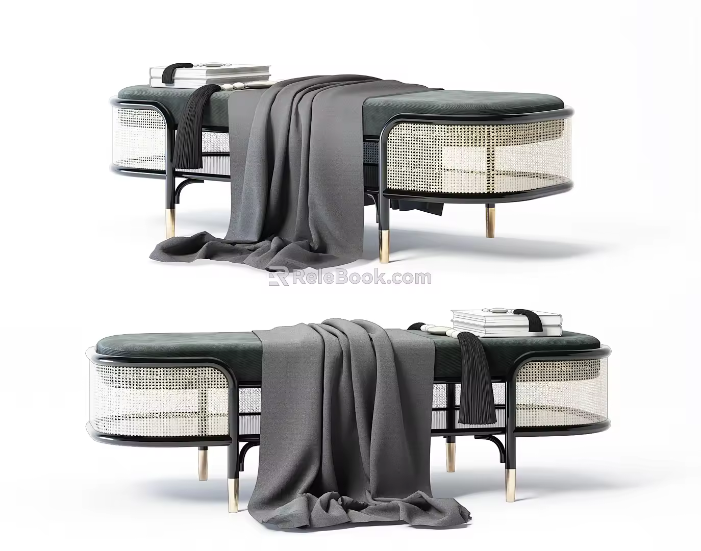 Modern Bed End Stool Bed End Step 3d model