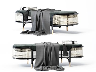 Modern Bed End Stool Bed End Step model