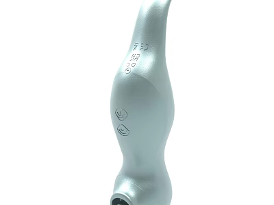 Sleek Silver Curved Device With Ergonomic Handle And Number Symbols Modern Design 3d model