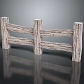 Rustic Wooden Fence With Curved Rails And Posts Natural Wood Texture For Outdoor Garden