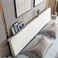 Modern Background Double Bed Double Bed 3d model
