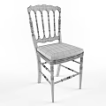 Vintage Wooden Chairs With Carved Backrest And Floral Patterned Cushioned Seats