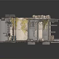 Rusty Industrial Metal Structure With Exposed Pipes Climbing Vines And Platform