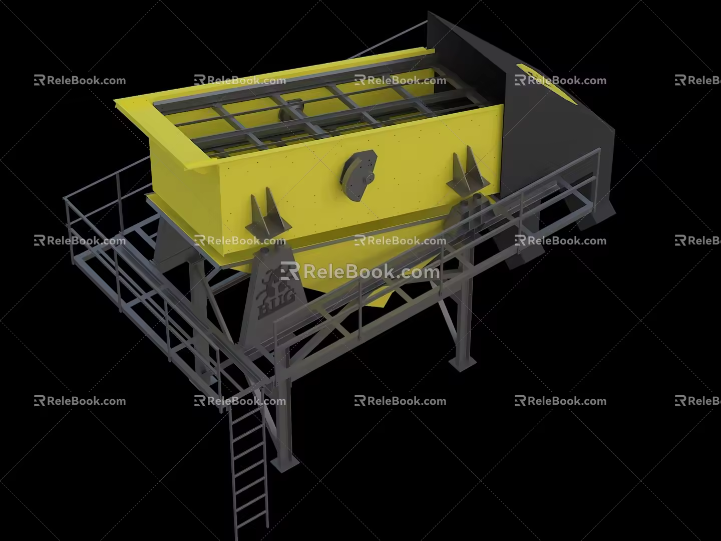 Vibrating screen leakage system vibrator filter 3d model