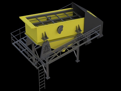 Vibrating screen leakage system vibrator filter 3d model