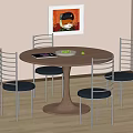 Dining table and chair combination 3d model
