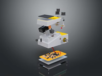 Advanced Laboratory Equipment With Multi layer Structure And Sensor Components 3d model