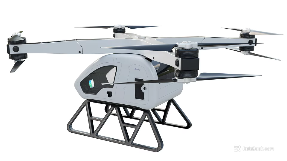 Smart Intelligent Drone With Quadrotor Design Stable Landing Gear And Aerodynamic Structure 3d model 