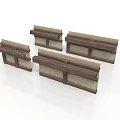 Train Track Components With Brown And Beige Multiple Units Design
