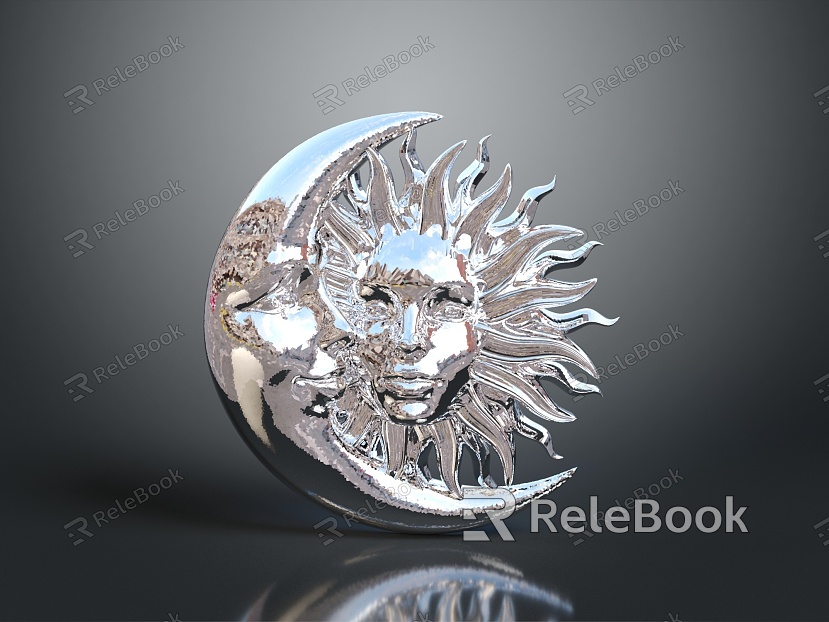 Sun Moon Pendant Pendant Pendant Gem Pendant Diamond Pendant Jewelry Jewelry Realistic model