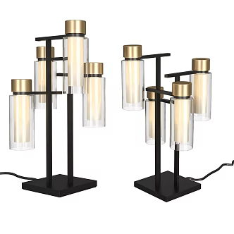 Osman American multi-head table lamp 18w 3d model