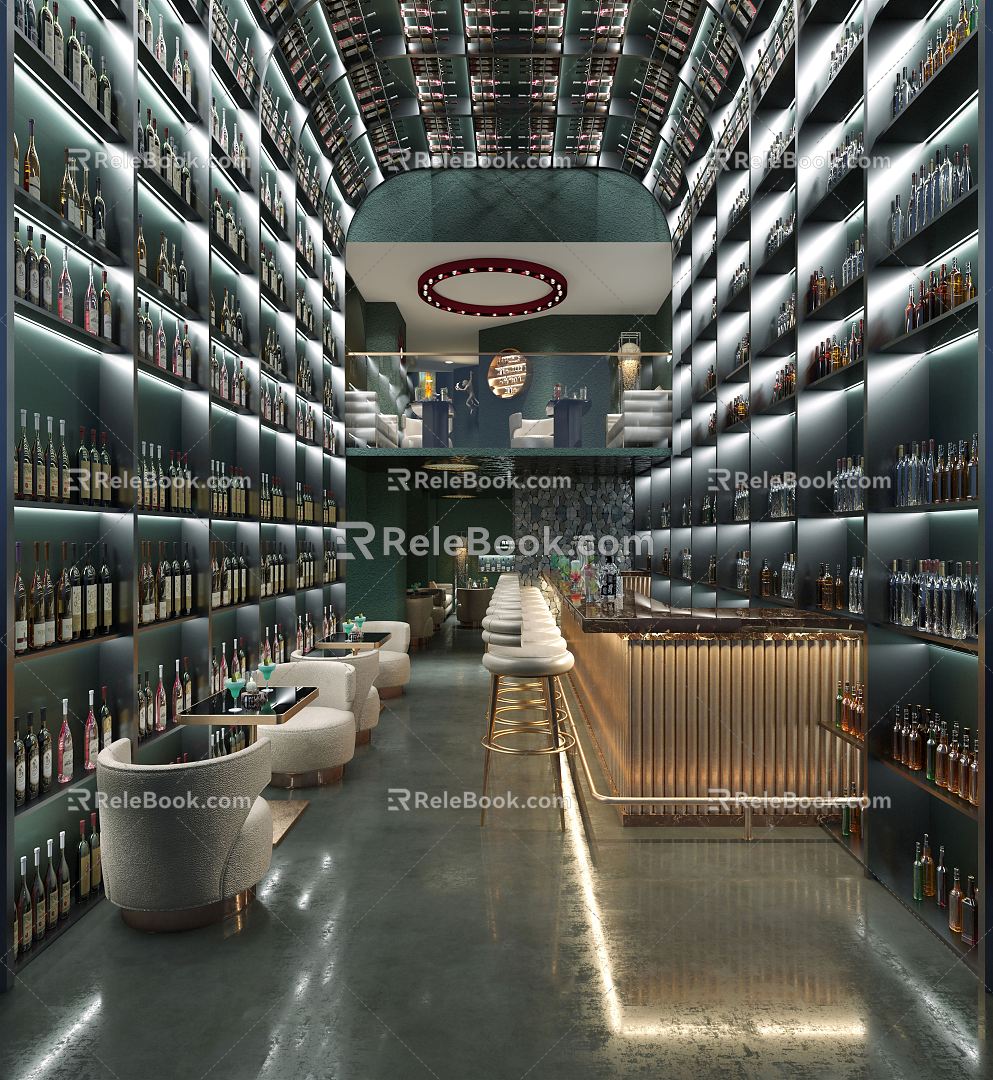 Modern Bar Whiskey Bar 3d model