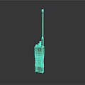Green Walkie Talkie With Long Antenna And Control Buttons On Dark Background