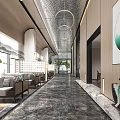 Modern reception area 3d model