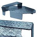 Modern Metal Panel With Hammered Textured Surface For Contemporary Furniture Design