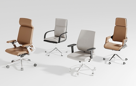 Modern office chair office chair combination 3d model