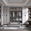 New Chinese Cloakroom 3d model