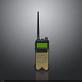 Portable Handheld Walkie Talkie With Antenna Green Screen And Keypad