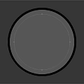 Round Metal Container Lid With Silver Rim And Radial Surface Lines