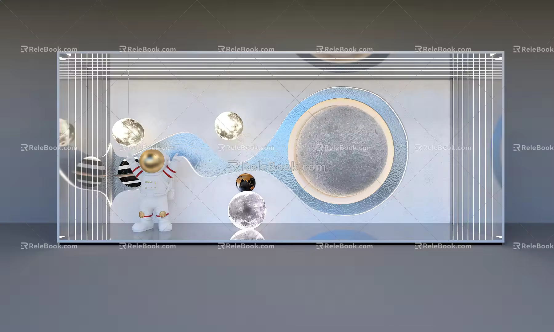 Modern Window Kitchen Window Display 3d model