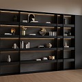 11 Bookshelf Modern Minimalist Bookshelf Decorative Ornaments 3d model