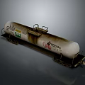 White Functional Tanker Vehicle With Ladder Wheels And Logos For Liquid Transport