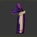 Traditional Purple Pink Clothing With Red Trim And Woven Belt Design