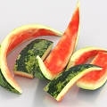 Watermelon peel fruit 3d model